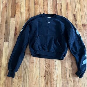 Off-White Crewneck with Front Pocket